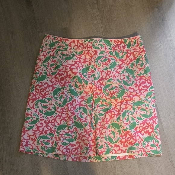 L.L. Bean Dresses & Skirts - NWOT L.L. Bean Pink and Green A-Line Skirt Lobster And Crab Print